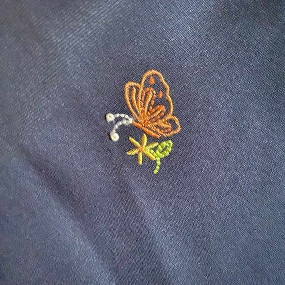 Alfred Dunner Size 8 Pants,  Blue‎ with Butterflies and Flowers - Picture 4 of 5